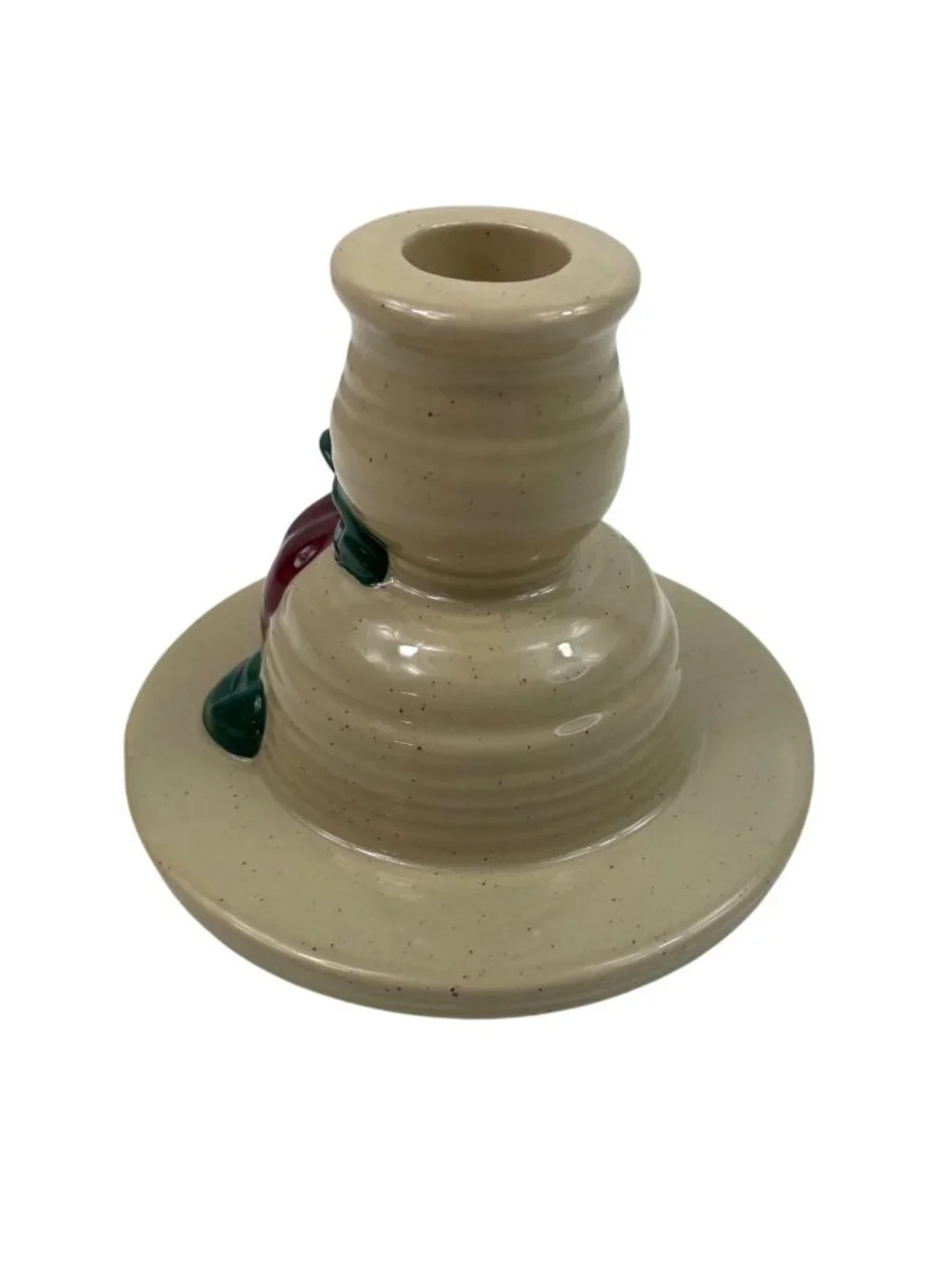 Apple-Themed Ceramic Vintage Candle Holder Taper Candles Rustic Farmhouse Decor